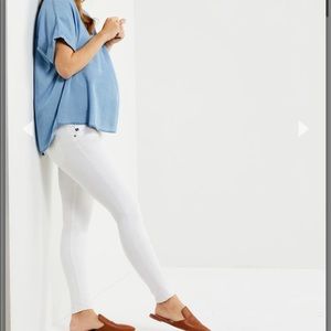 AG legging ankle maternity jeans white